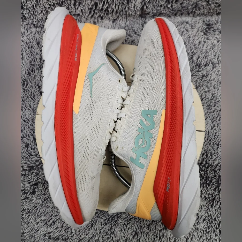 Hoka One One Mach 4 Running Shoes White Flame Men's Size 11.5 - Picture 6 of 9